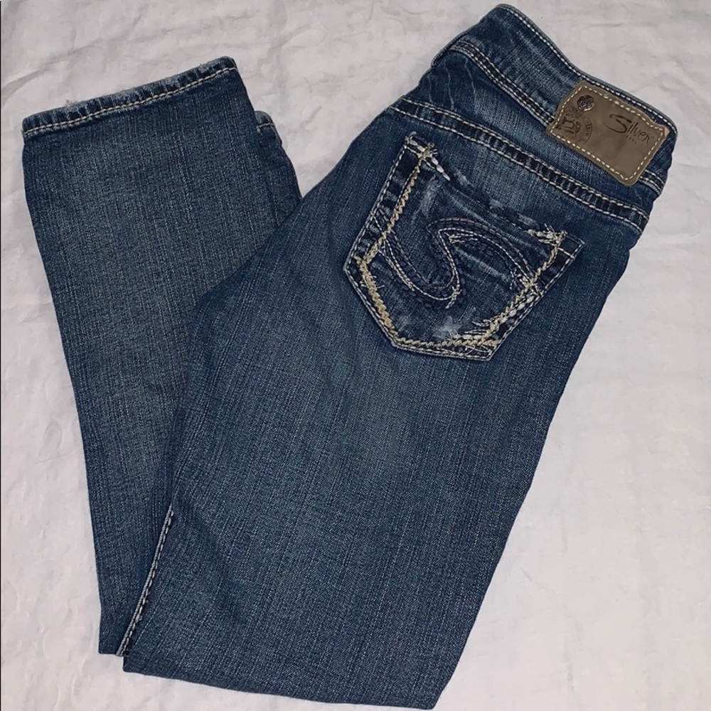 Silver Suki Mid Capri Jeans from Buckle
